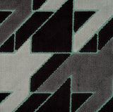 Cut Velvet Upholstery Fabric Briefcase Geometric Design