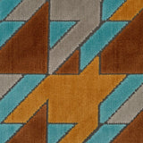 Cut Velvet Upholstery Fabric Briefcase Geometric Design
