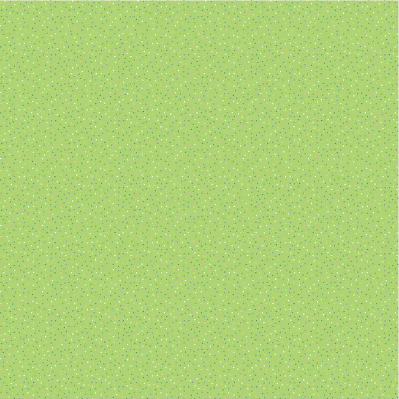 Cotton Fabric Bright Green Sweet Pickle 44/45" Country Confetti