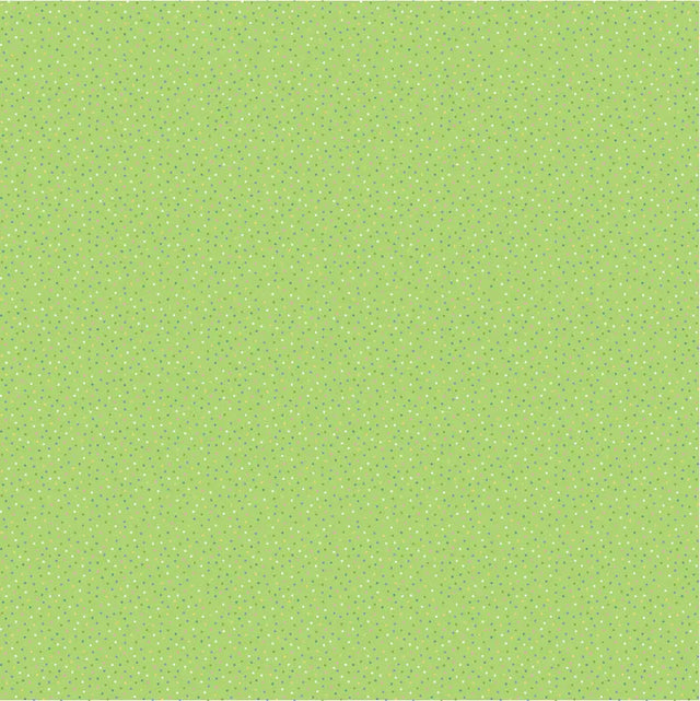 Cotton Fabric Bright Green Sweet Pickle 44/45" Country Confetti