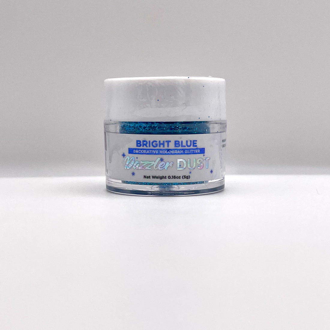 Bright Blue Dazzler Dust Holographic Decorative Glitter for Cake Decorating & Crafts (0.16oz / 5g)