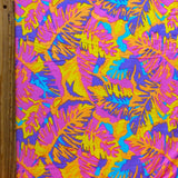 Swim Knit Bright Palms Poly Spandex 4-Way Stretch