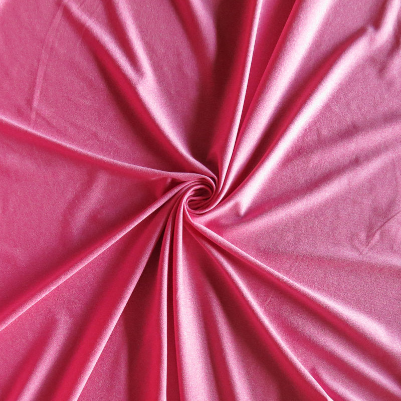 Poly Spandex Athletic Knit Fabric Bright Pink Heather