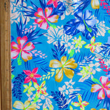 Swim Knit Nylon Spandex Bright Tropics Floral 4-Way Stretch