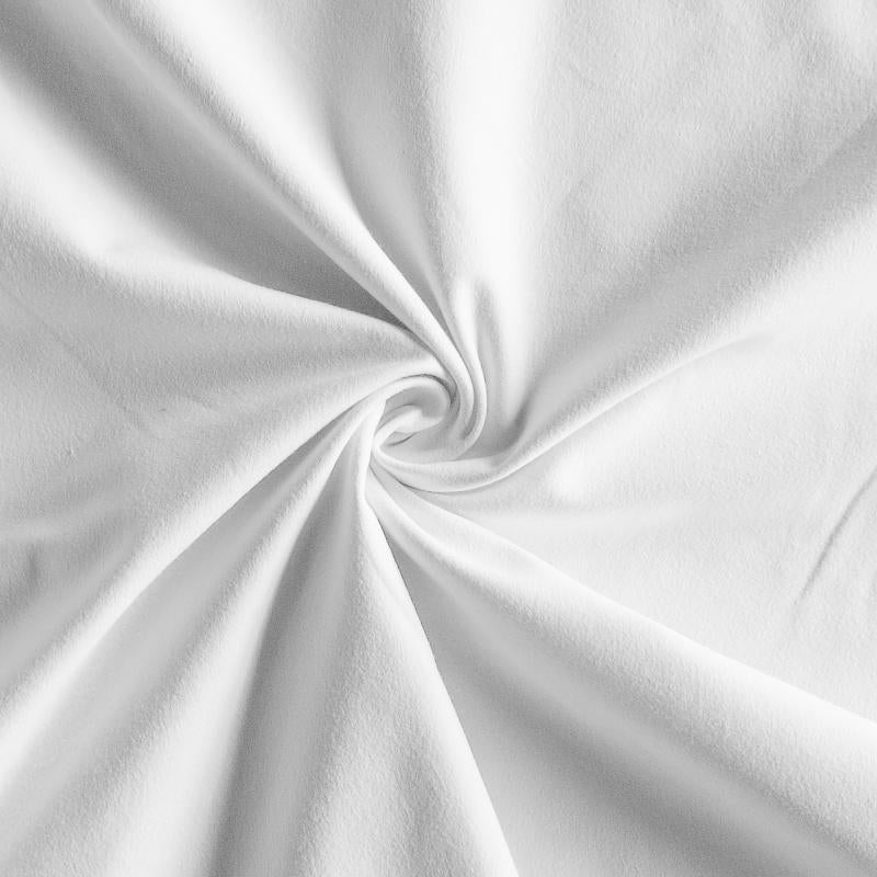 Cotton Lycra Jersey Knit Fabric Bright White