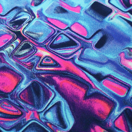 Stonehenge Nylon Spandex Fabric - Brite And Jewel, Geometric Abstract Print, 58-60" Width (1 Yard)