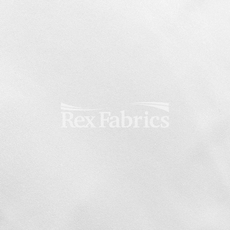 Brite Tricot PFP Polyester Spandex Fabric - White, Solid Shiny Tricot, 59/60" Width (1 Yard)