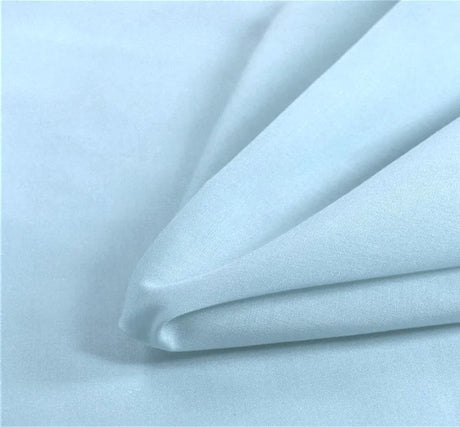 Broadcloth Solid Baby Blue Polyester Cotton Fabric - Baby Blue, Solid, 58/60" Width