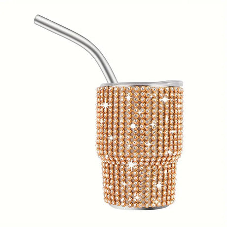 Thermal Sublimation Tumblers Stainless Steel Fabric - Bronze Rhinestone Shot Cup, 2OZ (1 Cup)