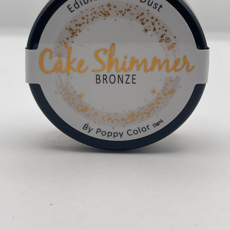 Cake Shimmer Bronze by Poppy Paint 100% Edible Luster Dust 3g for Cake Decorating