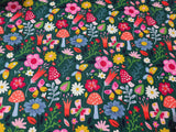 Quilting Cotton Mushroom Floral Brother Sister Design 100% Cotton