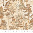 Cotton Print Brown Trees Rooted Stonehenge Fabric 44/45"