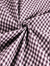 Gingham 1/4" Checkered Poly Cotton Fabric - Checkered Pattern, 57/58" Width (1 Yard)