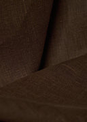 1 Yard Brown Pure Linen Fabric, Softened Finish 5.5 oz Midweight 54 Inches Wide