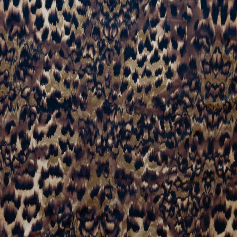 Swim Knit Poly Spandex Brown Cheetah 4-Way Stretch
