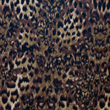 Swim Knit Poly Spandex Brown Cheetah 4-Way Stretch