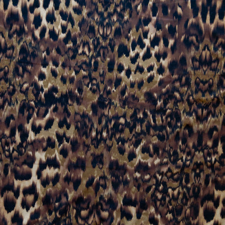 Swim Knit Poly Spandex Brown Cheetah 4-Way Stretch