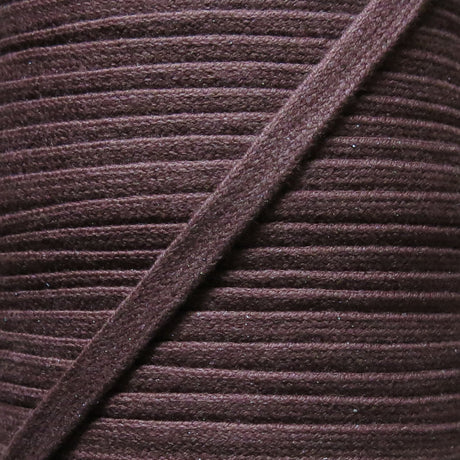 Cotton Hoodie Drawstring Flat Tape Brown 3/8"