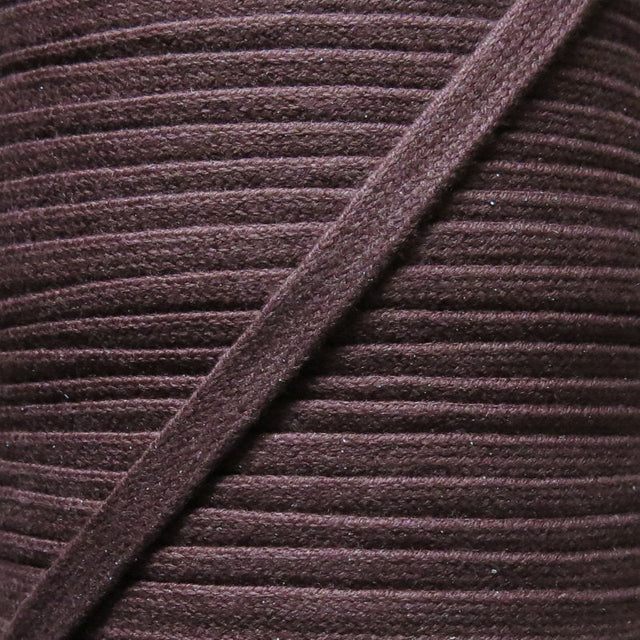 Cotton Hoodie Drawstring Flat Tape Brown 3/8"