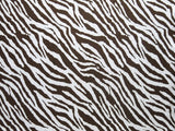 Swim Knit Brown Zebra Print 4-Way Stretch