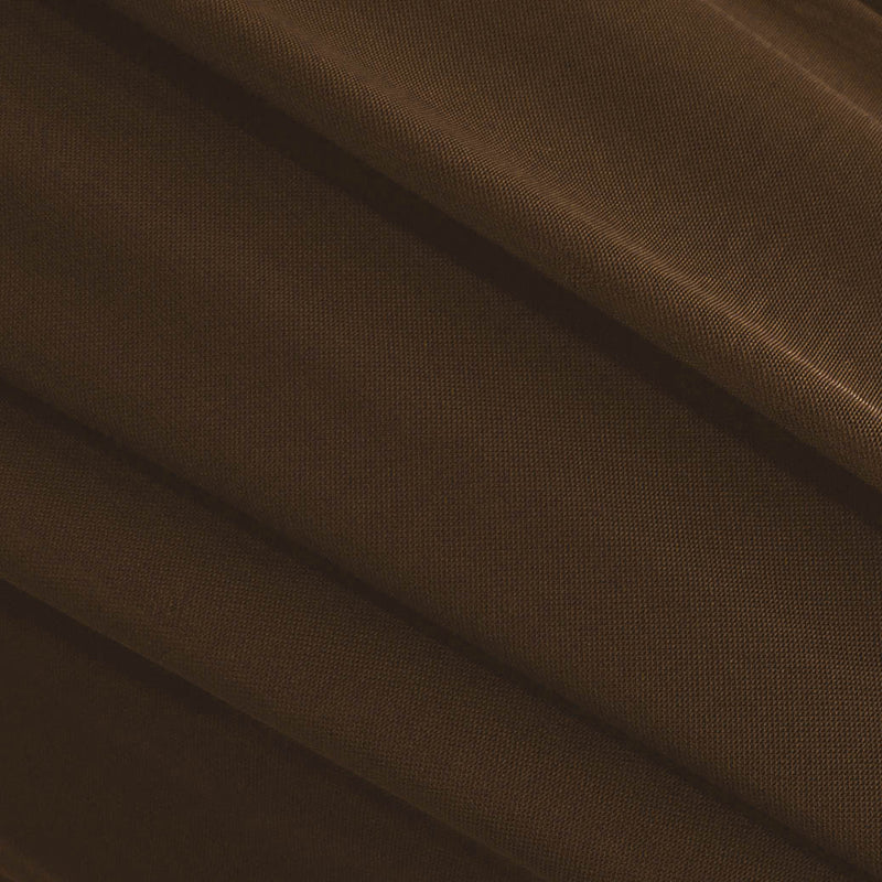 Brown Stretch Mesh Fabric