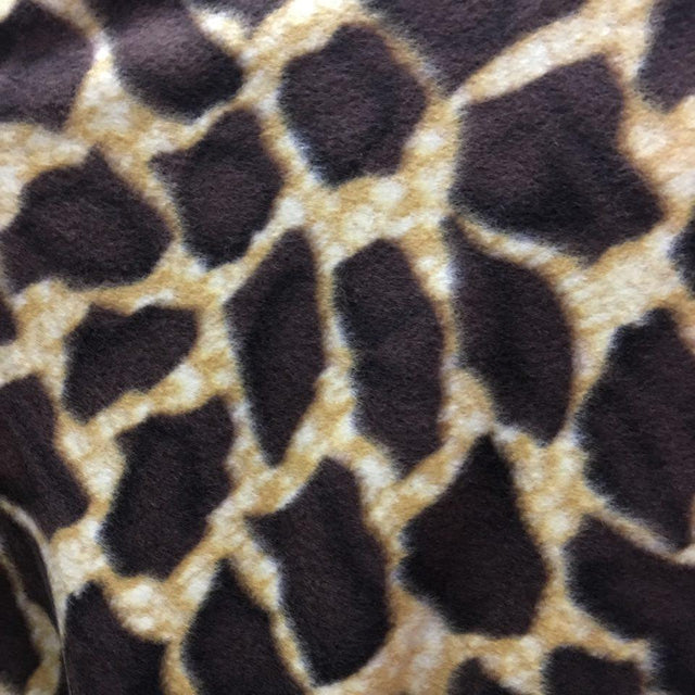 Fleece Fabric Giraffe Print 60" Wide