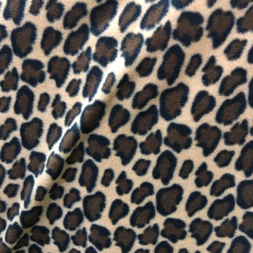 Leopard Print Fleece Fabric 60" Wide
