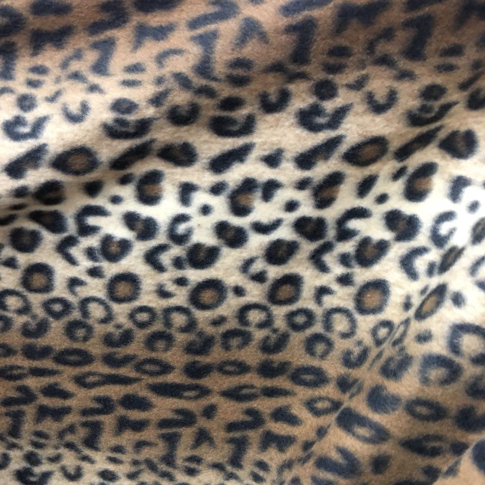 Leopard Print Polar Fleece Fabric - Leopard Print, 60" Width (1 Yard)