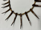 Brown Ula Nifo Necklace - Brown, Upwards Spikes, 1.5 LB (1 Piece)