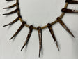 Brown Ula Nifo Necklace - Brown Polynesian Design, Spikes Facing Upwards, Spikes Facing To The Sides (1 Piece)