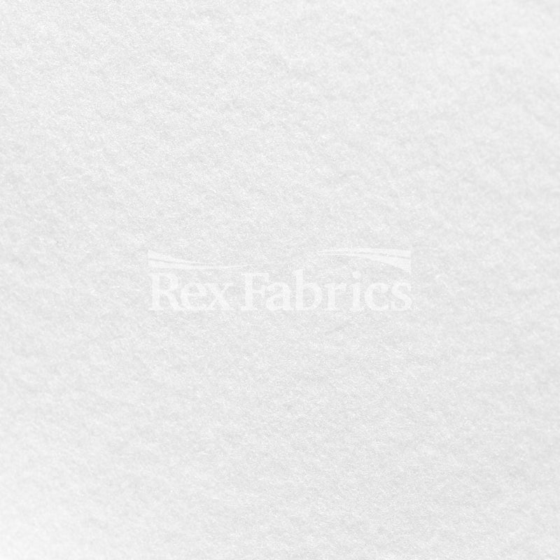 Brushed Tricot Polyester Spandex Fabric - White Solid, 58/60" Width, 250 GSM (1 Yard)