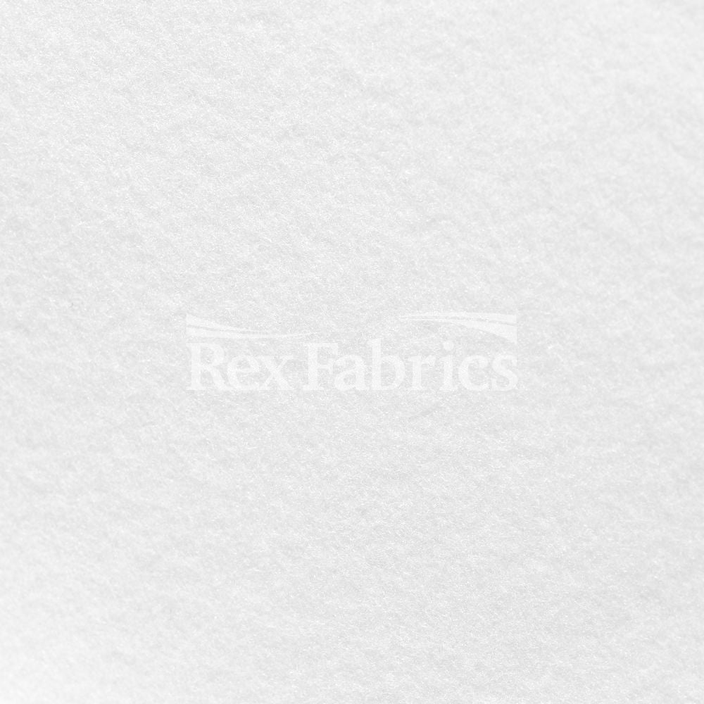 Brushed Tricot Polyester Spandex Fabric - White Solid, 58/60" Width, 250 GSM (1 Yard)