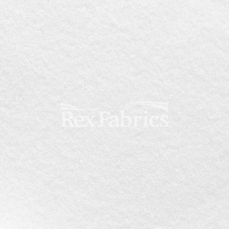 Brushed Tricot Polyester Spandex Fabric - White Solid, 58/60" Width, 250 GSM (1 Yard)