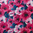 Swim Knit Brushstroke Peonies Pink/Navy Poly Spandex