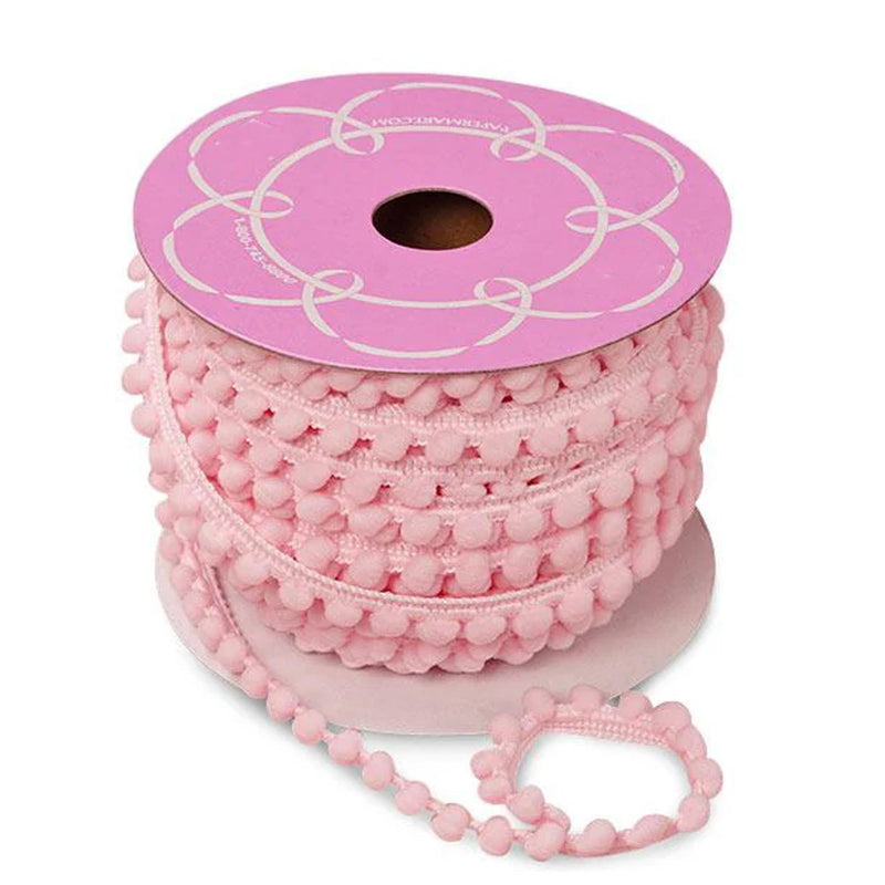 Soft Ball Trim 9 mm X 15 yd Pink Color 1 / ROLL