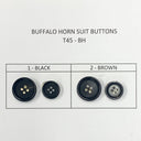 Buffalo Horn Suit Buttons - Black, Brown, Ligne 24, Ligne 32