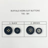 Buffalo Horn Suit Buttons - Black, Brown, Ligne 24, Ligne 32