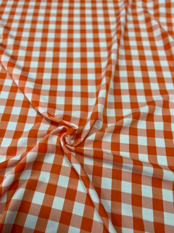 1 Yard Buffalo Check Polyester Poplin Fabric 60" Wide for Tablecloths, Drapes & Decor