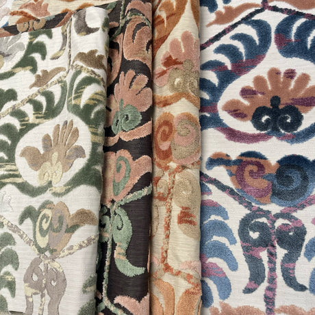 Cut Velvet Upholstery Fabric Bukhara Damask