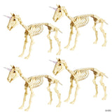 Bulk Unicorn Skeleton Halloween Decorations - 4 Pc.