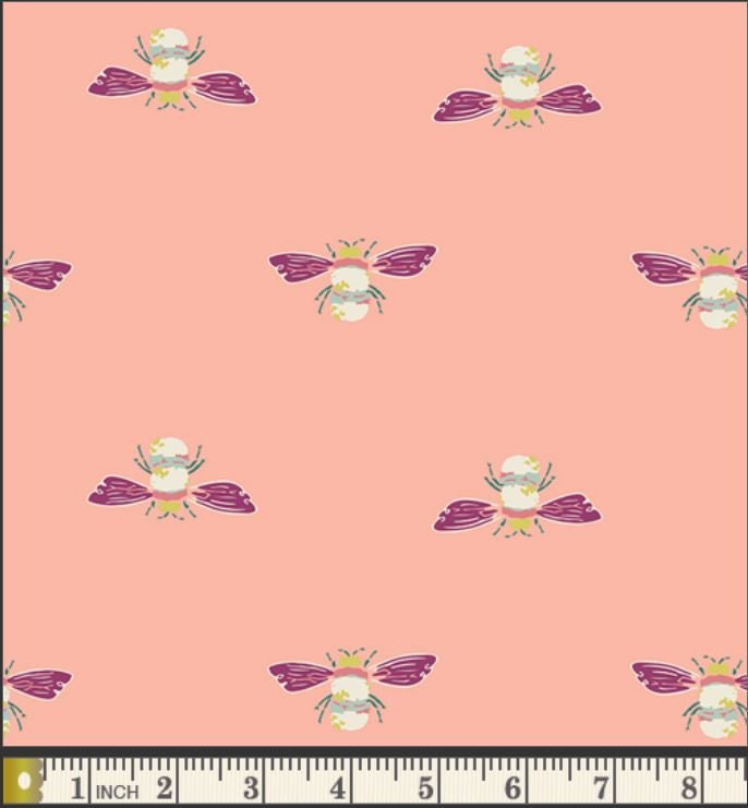 Quilting Cotton Bumble Beez Floral Bee Art Gallery