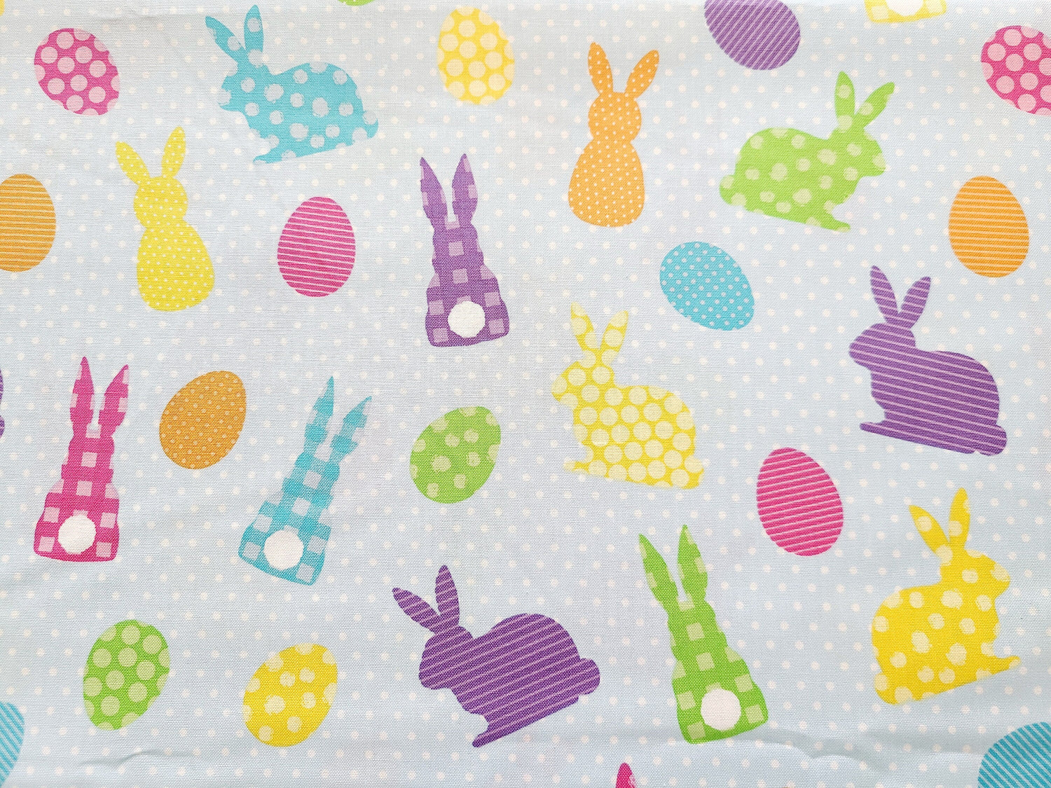 Quilting Cotton Bunnies and Eggs Easter Print Brother Sister Design Studio