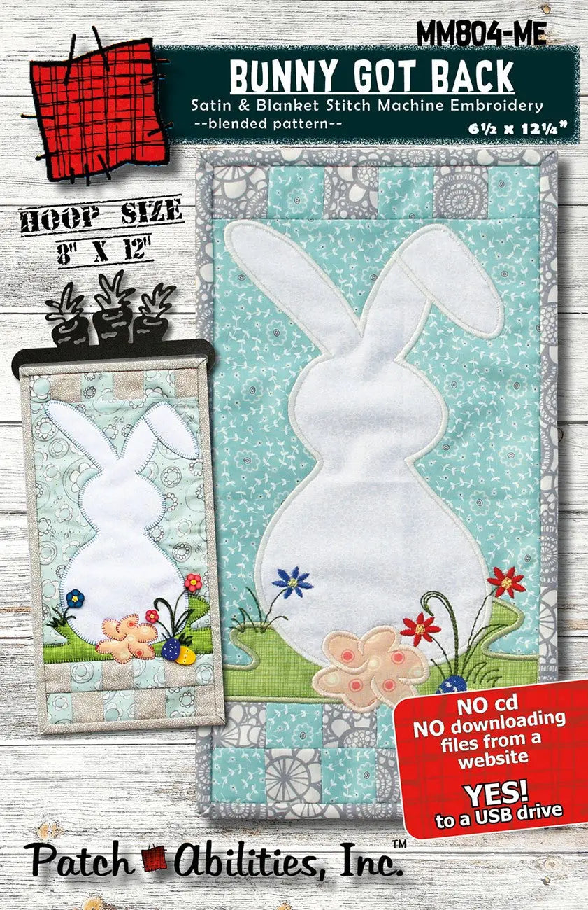 Machine Embroidery Bunny Got Back Pattern