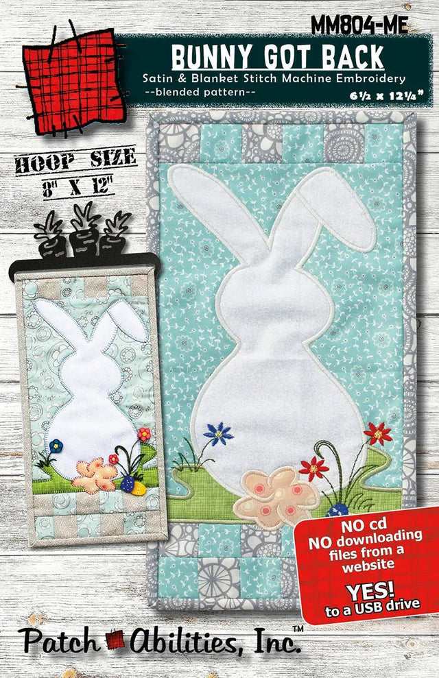 Machine Embroidery Bunny Got Back Pattern