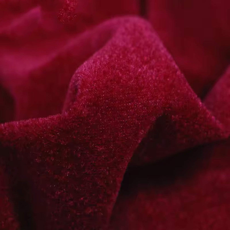 Thickened Golden Velvet Fabric Red Black Wedding Background Cloth Curtain Stage Decoration Conference Tablecloth Velvet Fabric