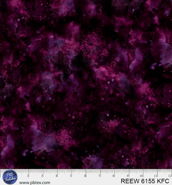 Cotton Wideback Fabric Burgundy Wine Underwater Reef 108"