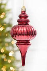 10" Metallic Burgundy Finial