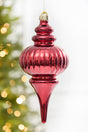 10" Metallic Burgundy Finial
