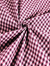 Gingham 1/4" Checkered Poly Cotton Fabric - Checkered Pattern, 57/58" Width (1 Yard)