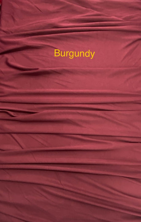 Stretch Lining Polyester Fabric - Burgundy, Matte Soft, 60" Width (1 Yard)